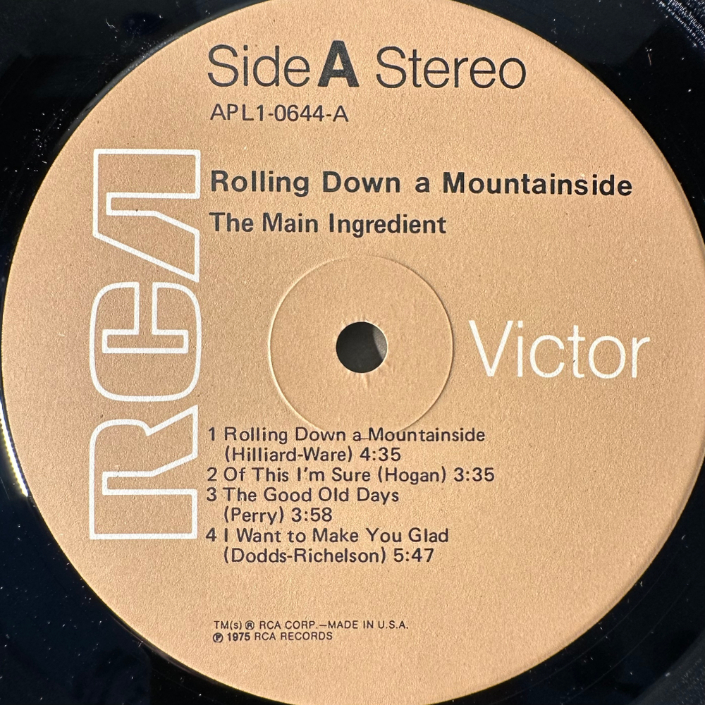 The Main Ingredient ‎– Rolling Down A Mountainside (США 1975г.)