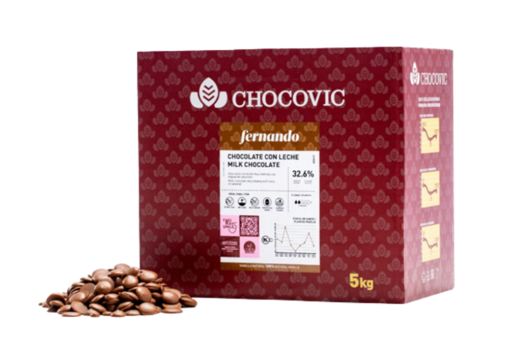 Шоколад Chocovic Молочный Fernando 33% (Пакет 1,5кг)