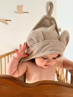 Детское полотенце с капюшоном латте