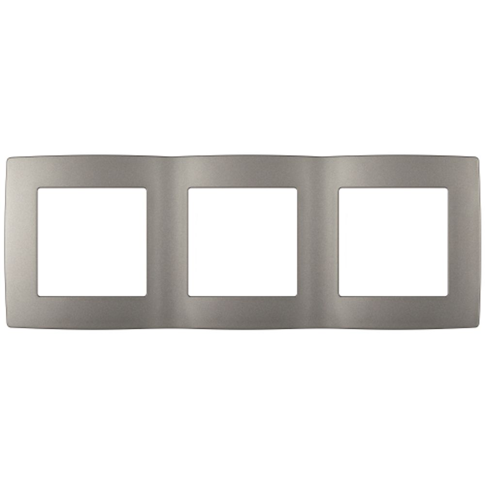 Рамка для розеток и выключателей ЭРА Серия 12 12-5003-16 на 3 поста, титан | ЭРА 12 Титан