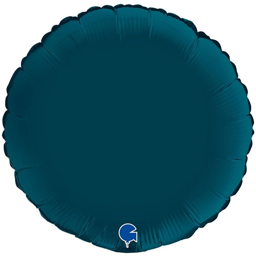 Круг из фольги с гелием темно-синего цвета