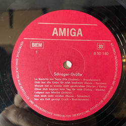 Винтажная виниловая пластинка LP Сборник Нeмецкой Эстрады Schlager Grusse (ГДР 1968)