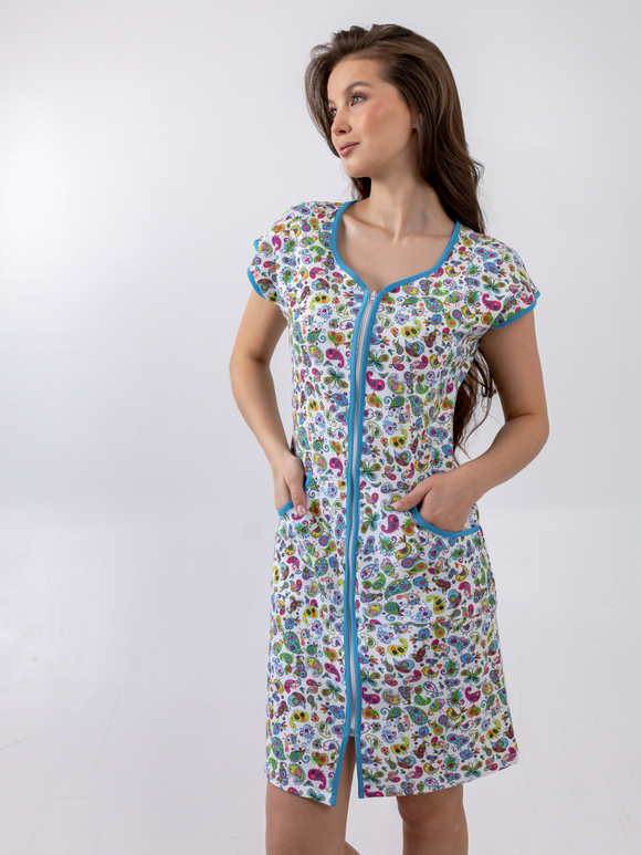 С-90-2 Халат молодежный из футера на молнии