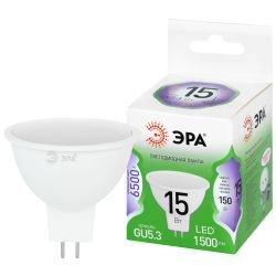 Лампа светодиодная ЭРА GREEN LINE LED MR16-15W-865-GU5.3 GL 15Вт софит холодный свет GU5.3 | Лампы cветодиодные Точечные (Софиты) (MR, PAR)