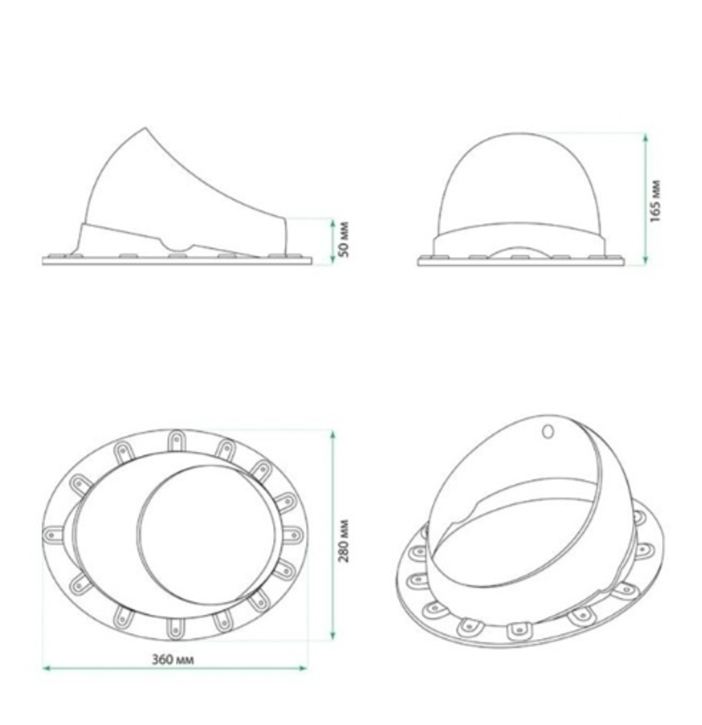 Комплект кровельного выхода вентиляции Seam 125is  коричневый/красный/серый/зеленый/кирпичный/черный