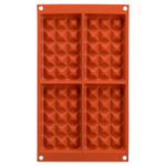 Форма для приготовления вафель waffel classic силиконовая красная
