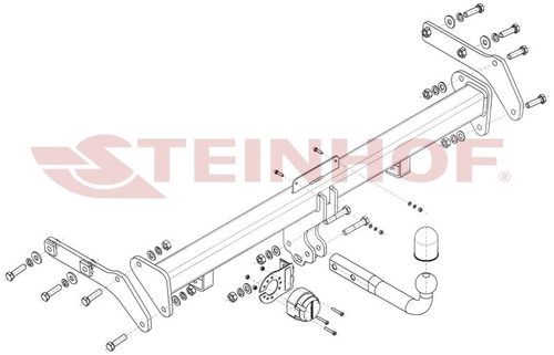 Фаркоп на Kia Sportage V NQ5, в т (паспорт и сертификат в комплекте)(без электрики) Steinhof.K-098