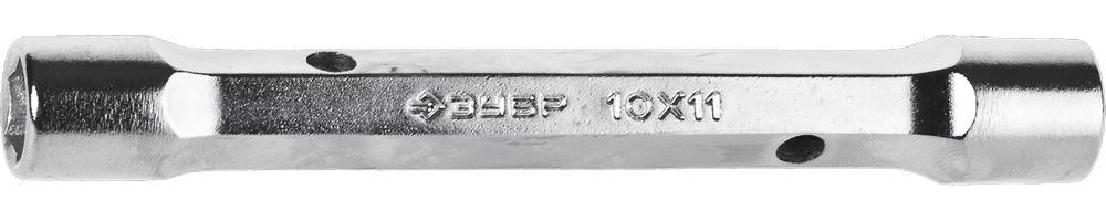 ЗУБР 10 х 11 мм, усиленный двухсторонний торцовый ключ (27190-10-11)