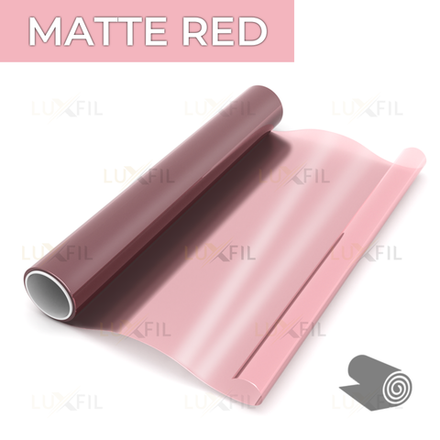 Пленка для окон декоративная MATTE RED LUXFIL, 1,524x30м. (рулон)