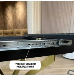 Обеденная группа Лакшери черный мрамор