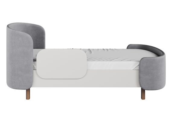 Кровать подростковая KIDI Soft размер М антивандальная ткань (серый)