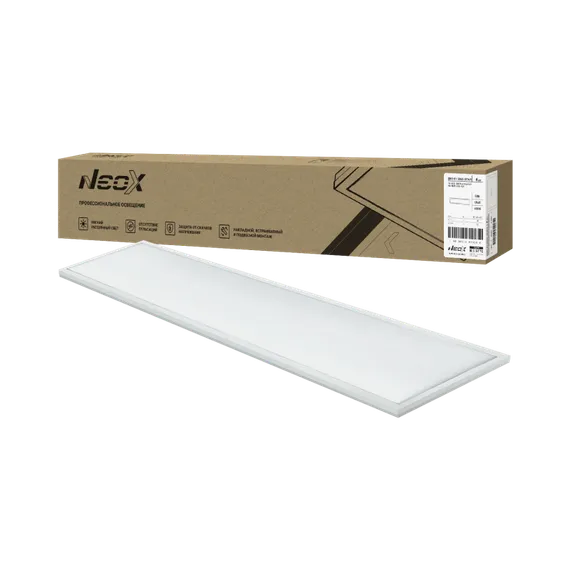 Панель светодиодная универсальная ДВО-01 5065-ОПАЛ 50Вт 6500К IP40 1195x180х30мм белая NEOX