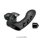 Черная вибронасадка на палец 10,3см Pretty Love Vance BI-014851