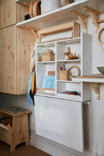 Стол подвесной с откидной столешницей- IKEA NORBERG, 60х64х75 см, НОРБЕРГ ИКЕА, белый