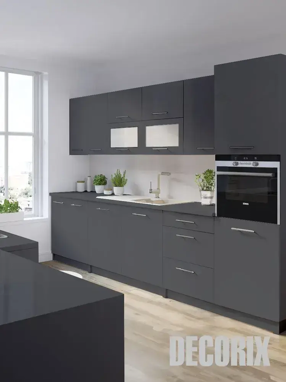 Грунт для пластика аэрозольный серый матовый DECORIX - грунтовка для пластика в баллончике 520 мл