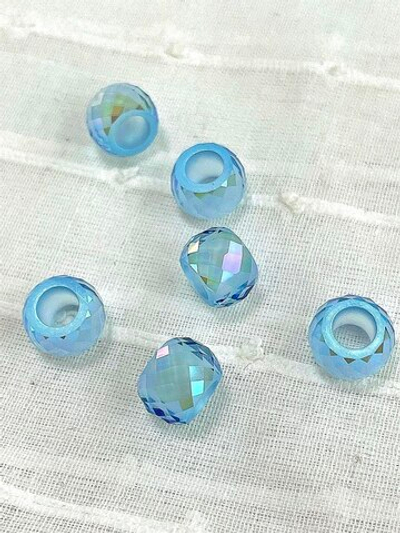 5043-aquamarine Бублик 11мм, голубой с переливами