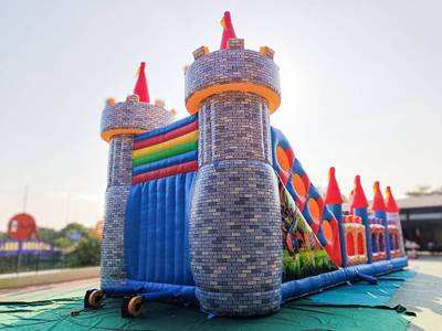 Коммерческий надувной батут «Замок развлечений», 14*6*8 м