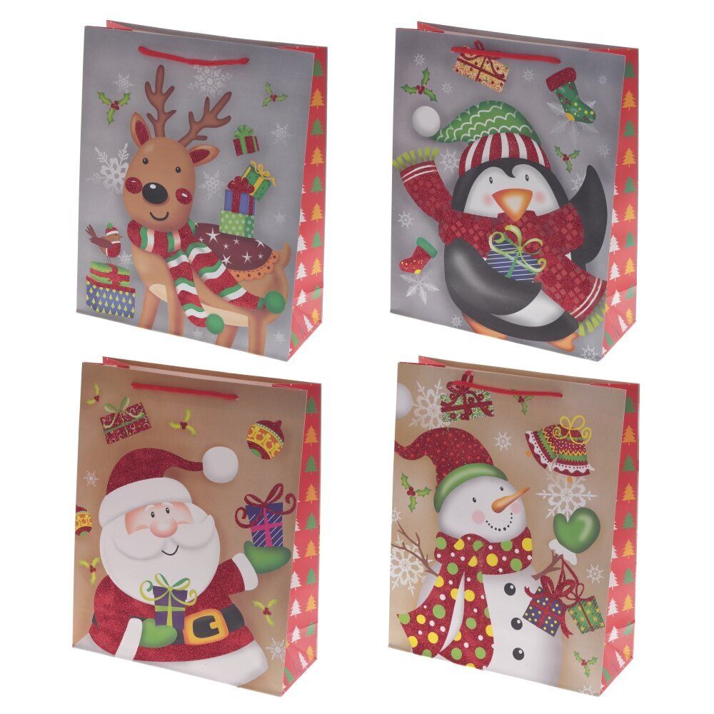 GAEM Пакет подарочный (бумага 230г/м2, блок микс 12шт), L26 W10 H32 см, 4в.