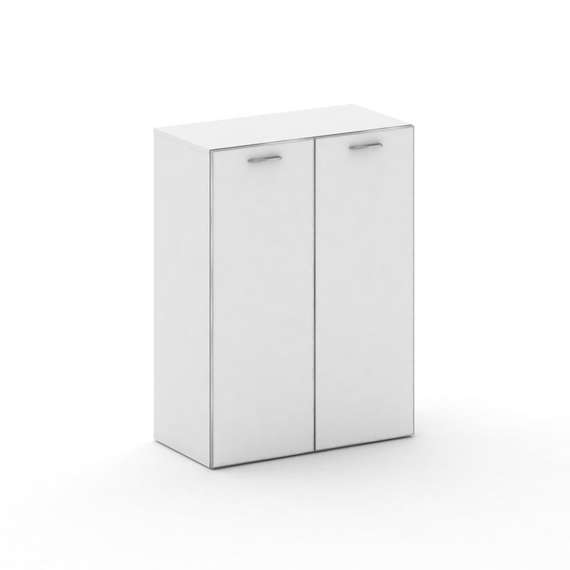 Fresco Шкаф широкий средний FR.ST-204 white Белый Бриллиант UM/Лакобель Белый/Хром 896*460*1202