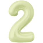 Шар фольгированный Цифра 2 101 см (Желтый)