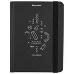 Блокнот с резинкой в клетку 96 л., МАЛЫЙ ФОРМАТ А6 (109х148 мм), твердая обложка, BRAUBERG, "Elements", 113736