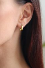 Серьги Замочки позолота