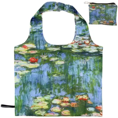 Сумка - шоппер в чехле с замком водонепроницаемая «ИДЕЯДОМА», принт водяные лилии, 46*55см