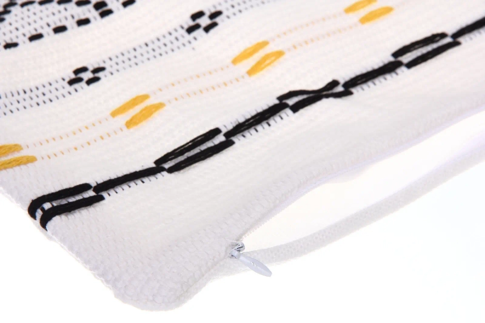 Чехол для декоративной подушки «CARNE», 43*43 см, цвет бело-чёрный