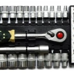 1/4''&amp; 3/8''Набор головок и бит с трещоткой в пластиковом держателе 26пр. (6гр.)(10-19мм) RockForce##Rock FORCE RF-026-5MSA