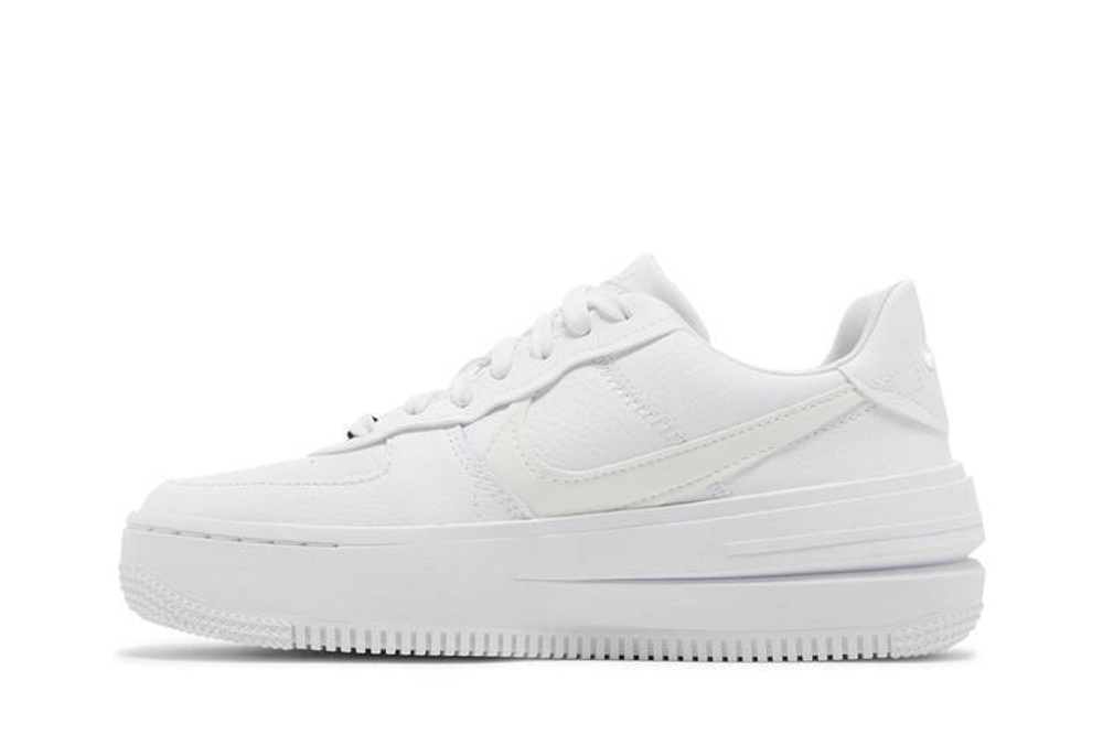 Кроссовки Nike Air Force 1 Plt.Af.Orm "Triple White" (Женская размерная сетка)