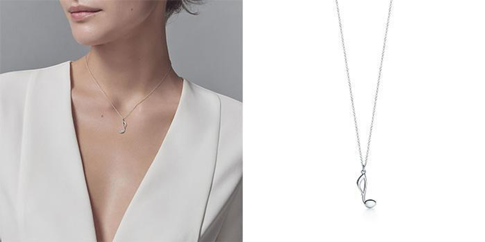 Подвеска из серебра 925, Tiffany 💠 В виде музыкальной ноты. В наличии
