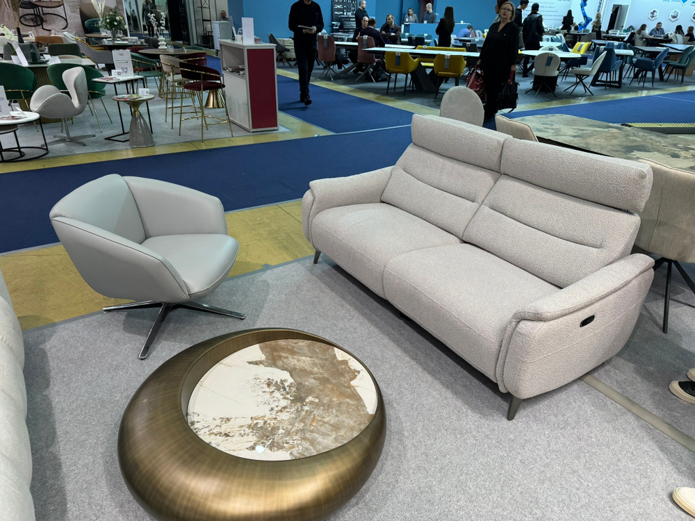 Кресло ZUCCA-R голубое LITCHI-#3