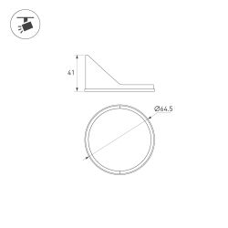 Насадка антибликовая LGD-ARTIFACT-HALF-SNOOT-R65 (BK) (Arlight, Металл) 057158