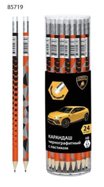 Карандаш ч/г с ластиком "Ламборгини" (Умка)