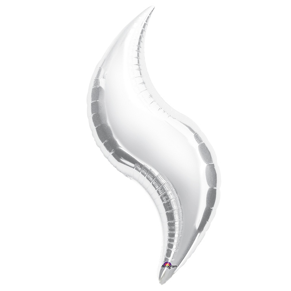 Шар фольгированный Зигзаг 70 см (Серебряный)