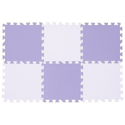 Коврик-пазл Funkids 12 без рисунка Симпл-12-10, фиолетовый, 6 плит, 30х30х1 см - серия NT10 Фиолетовый
