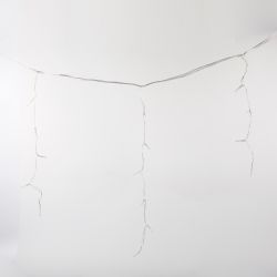 ULD-B12006-195-TTK AMBER IP44 Бахрома светодиодная с эффектом мерцания. 12м. Соединяемая. 195 светодиодов. Янтарный свет. Провод прозрачный. ТМ Uniel