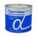 Грунтовка ГФ-021 быстросохнущая универсальная Alfavit серия Альфа, серая, 1,9 кг, 41239