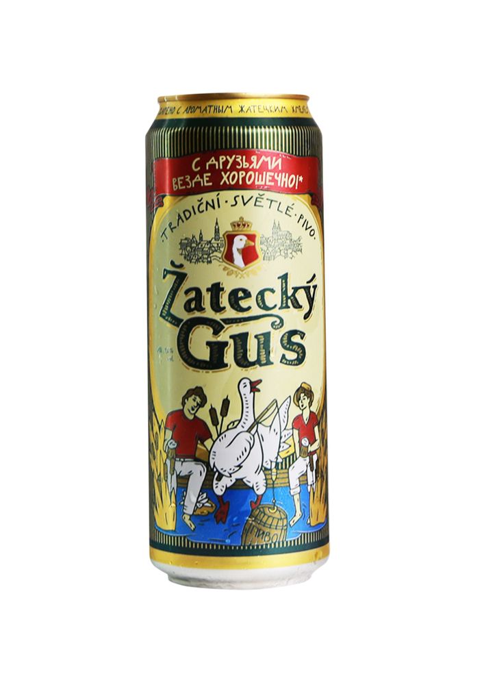 Пиво Zatecky Gus светлое пастеризованное 0.45 л.ж/б
