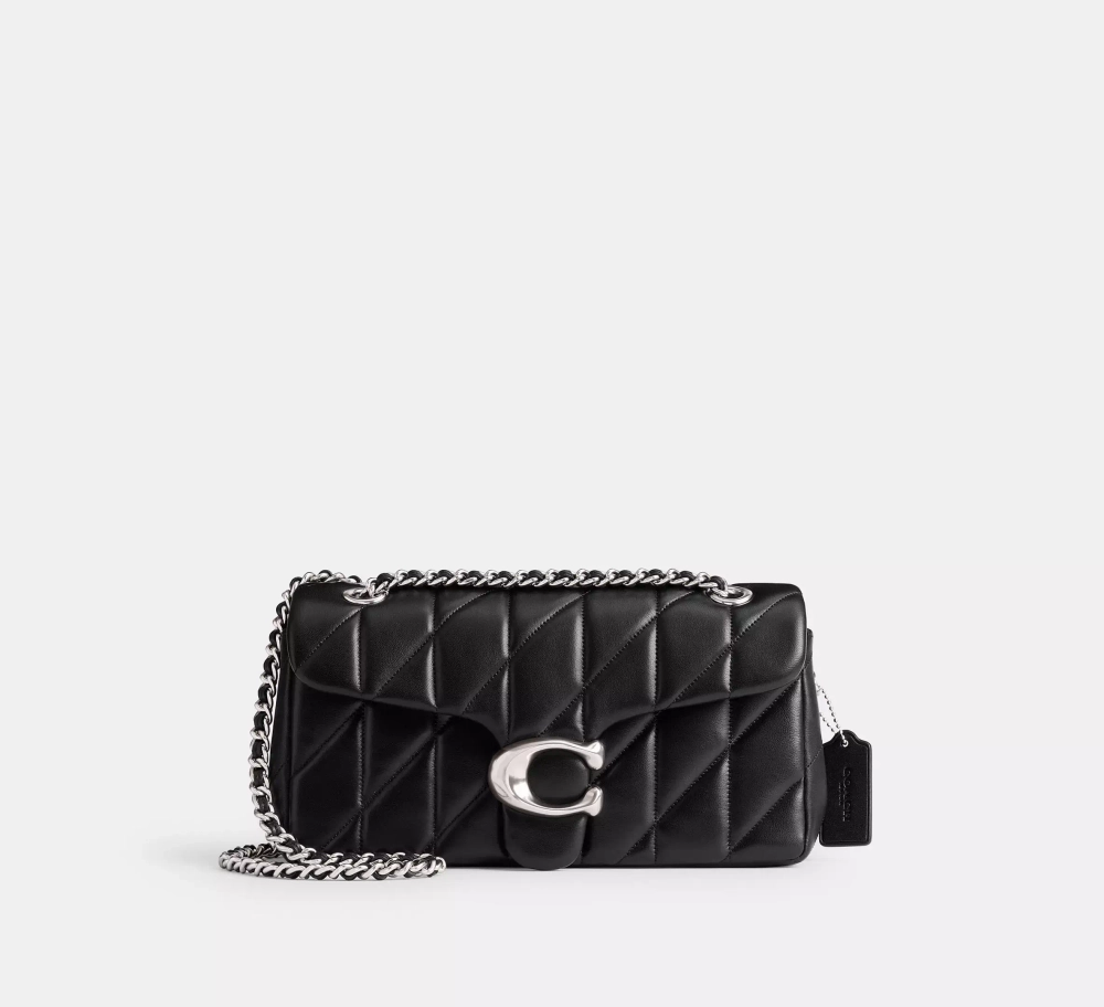 COACH СУМКА ЧЕРЕЗ ПЛЕЧО TABBY 26 С МЯГКОЙ ПОДКЛАДКОЙ, ЧЕРНЫЙ/СЕРЕБРЯНЫЙ