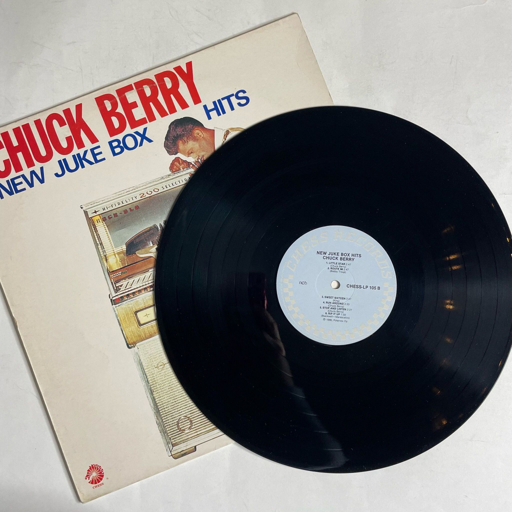 Винтажная виниловая пластинка LP Chuck Berry New Juke Box Hits (Финляндия 1987)