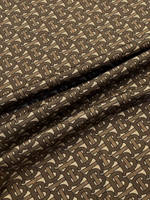 Курточно-плащевая ткань п/э Burberry коричневая с лого