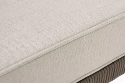 "Канны" угловой модуль плетеный из роупа, каркас алюминий коричневый (RAL8016) муар, роуп коричневый круглый, ткань бежевая 035