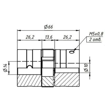 Муфта кулачковая соединительная GE-40-66-10*14