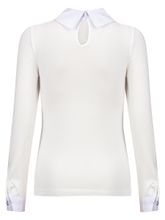 Молочная комбинированная блузка AMADEO