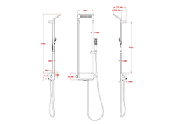 Душевая панель B&W  W1030 Star Chrome (1300х405x230)