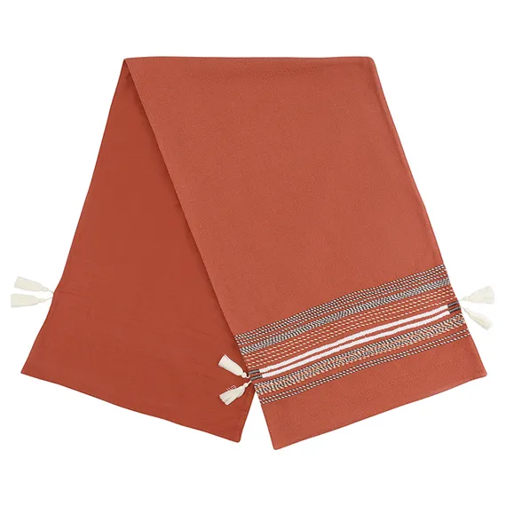 Дорожка на стол с вышивкой braids из коллекции ethnic, 45х150 см