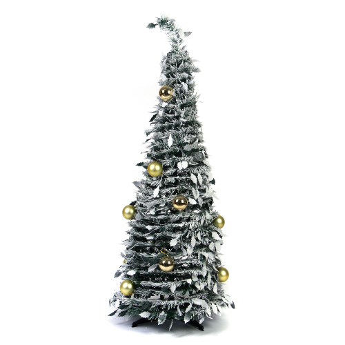 Ель складная с украшениями, 120см, 80 LED, PVC, 26-1