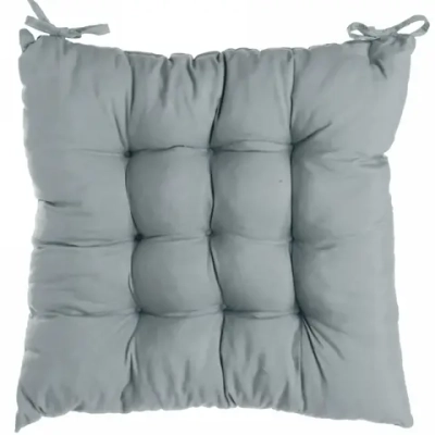 Сидушка на стул 40*40см «ИДЕА» цвет светло-серый