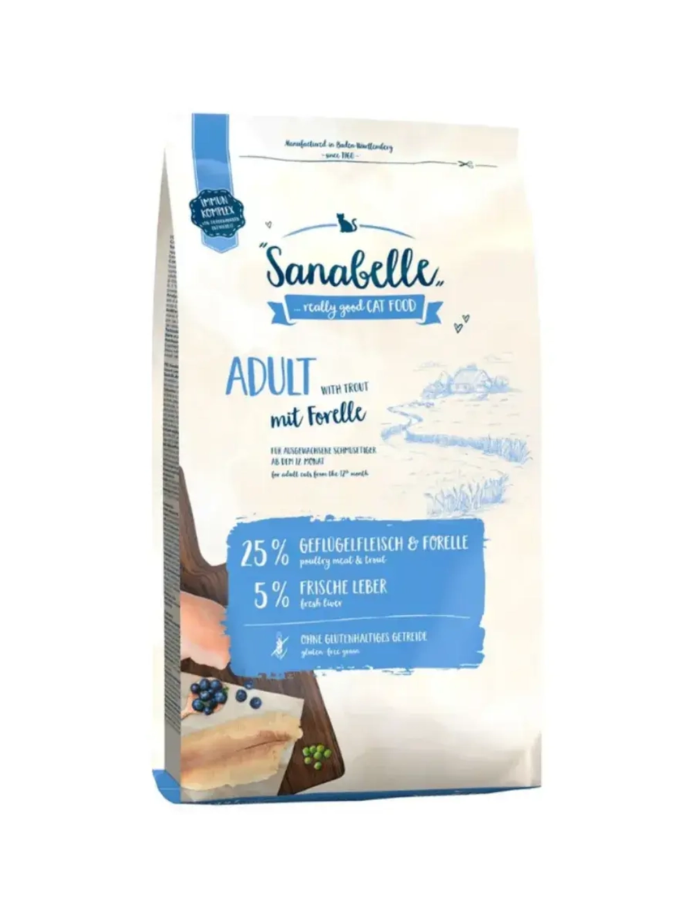 Bosch Sanabelle Adult ( Бош Санабель эдалт) Сухой корм для взрослых кошек всех пород, форель, 2 кг